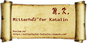 Mitterhöfer Katalin névjegykártya
