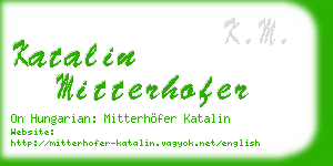 katalin mitterhofer business card
